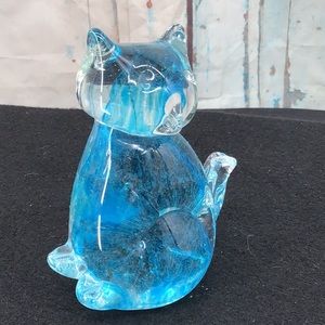 Cat Blown Glass Sculpture